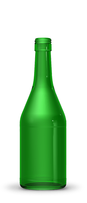 Botella licor 70 cl | Vidrio verde | Brandy