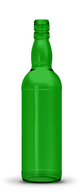 Botella licor 70 cl | Vidrio verde | Whisky Ligera