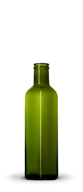 Botella aceite 25 cl | Vidrio oscuro | Cuadrada Alta