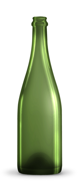 Sparkling bottles 75 cl | dark green glass | Opera Natura