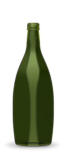 Bouteille huile d’olive 100 cl | Verre vert champagne | Quartz